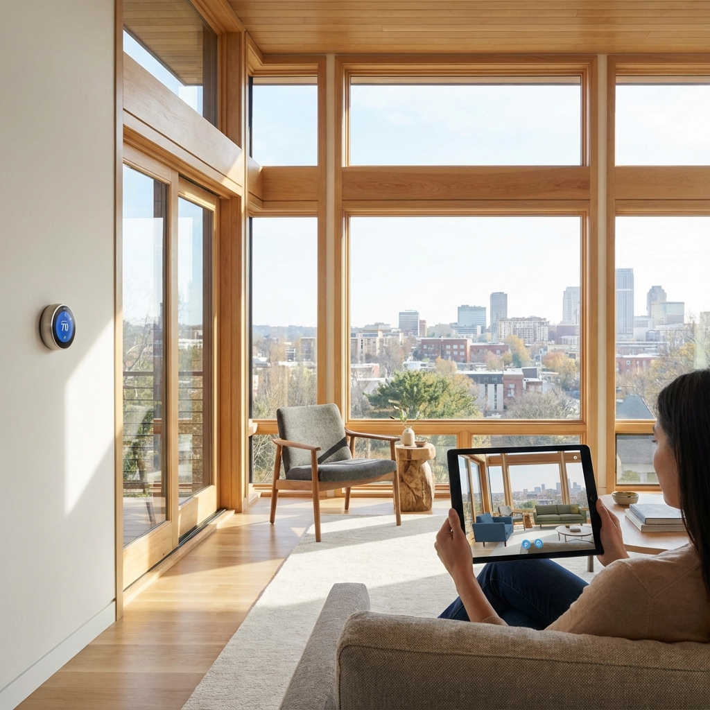 Smart home technology in a modern Athens, GA home