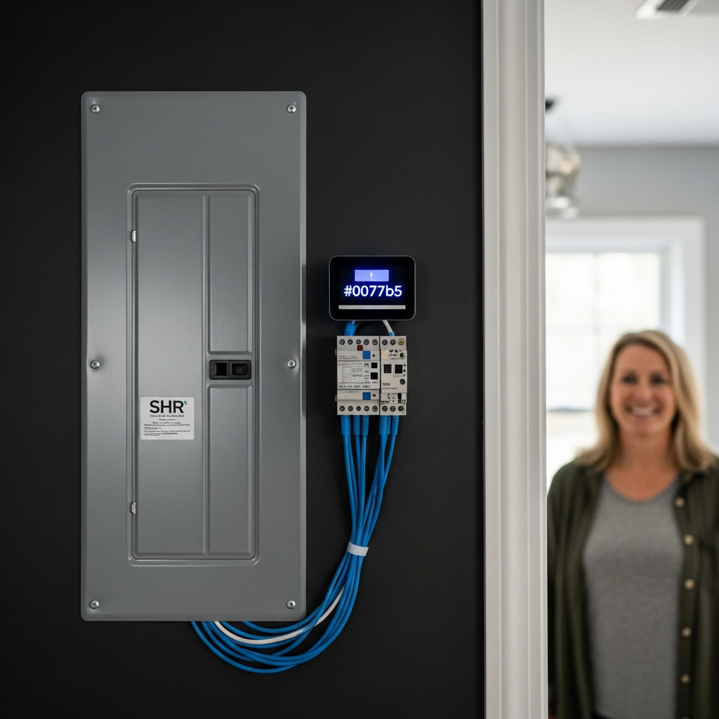 Smart Home Repair (SHR) professionally installed smart electrical panel in Athens, GA