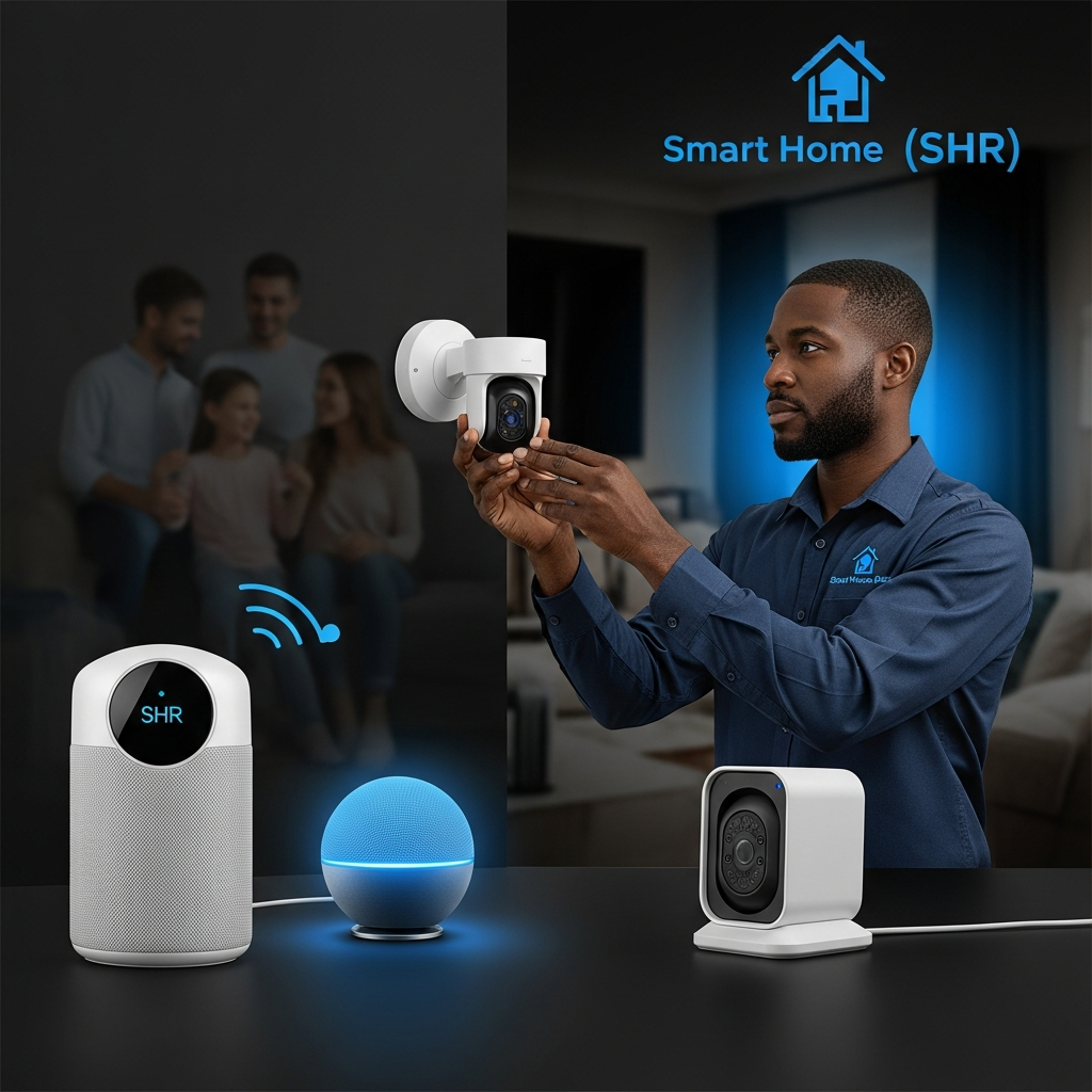 Smart Home Repair Technician Installing Smart Home Devices in Athens, GA Home