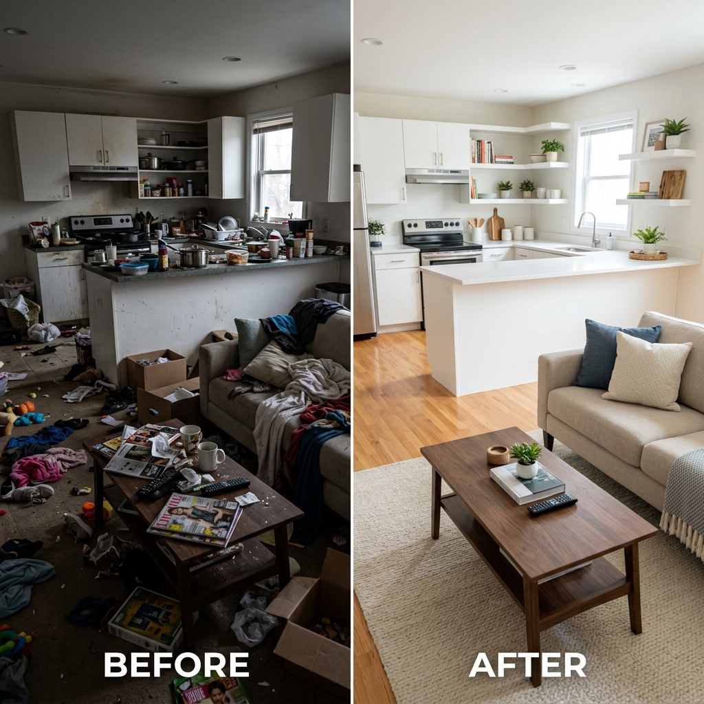 Residential Cleaning Before and After