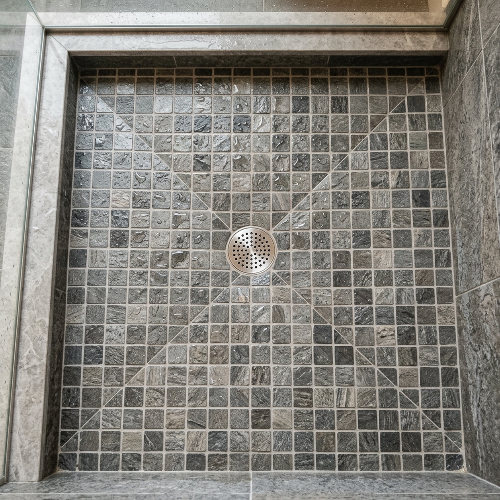 slip resistant shower floor texture senior walk in shower installation Athens GA