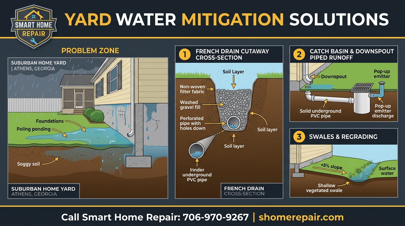 Master Yard Water Mitigation Infographic - Smart Home Repair